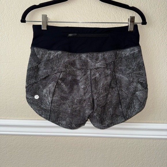 Lululemon 4” Speed Up Short Long Updated Fit Velocity Mesh Island Mist Black 4 - Picture 5 of 11